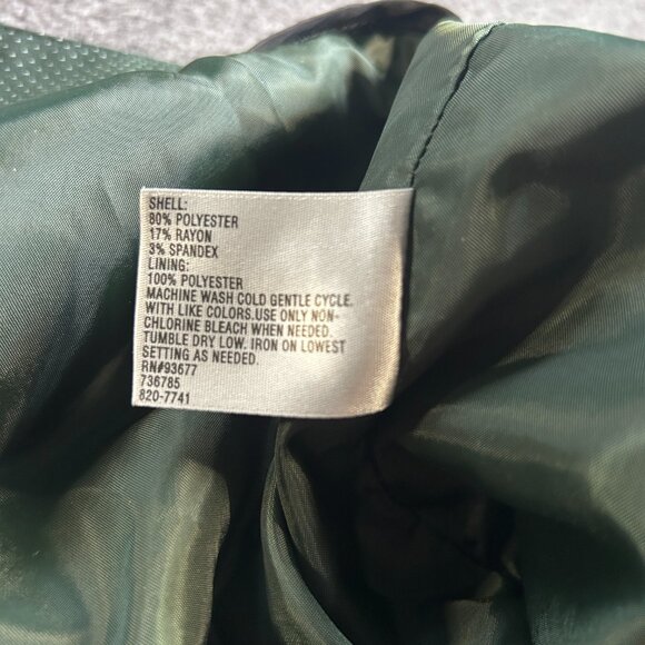 14 WORTHINGTON GREEN POLKA DOT WOVEN STRETCH LINED BACK VENT PENCIL SKIRT - Picture 3 of 8